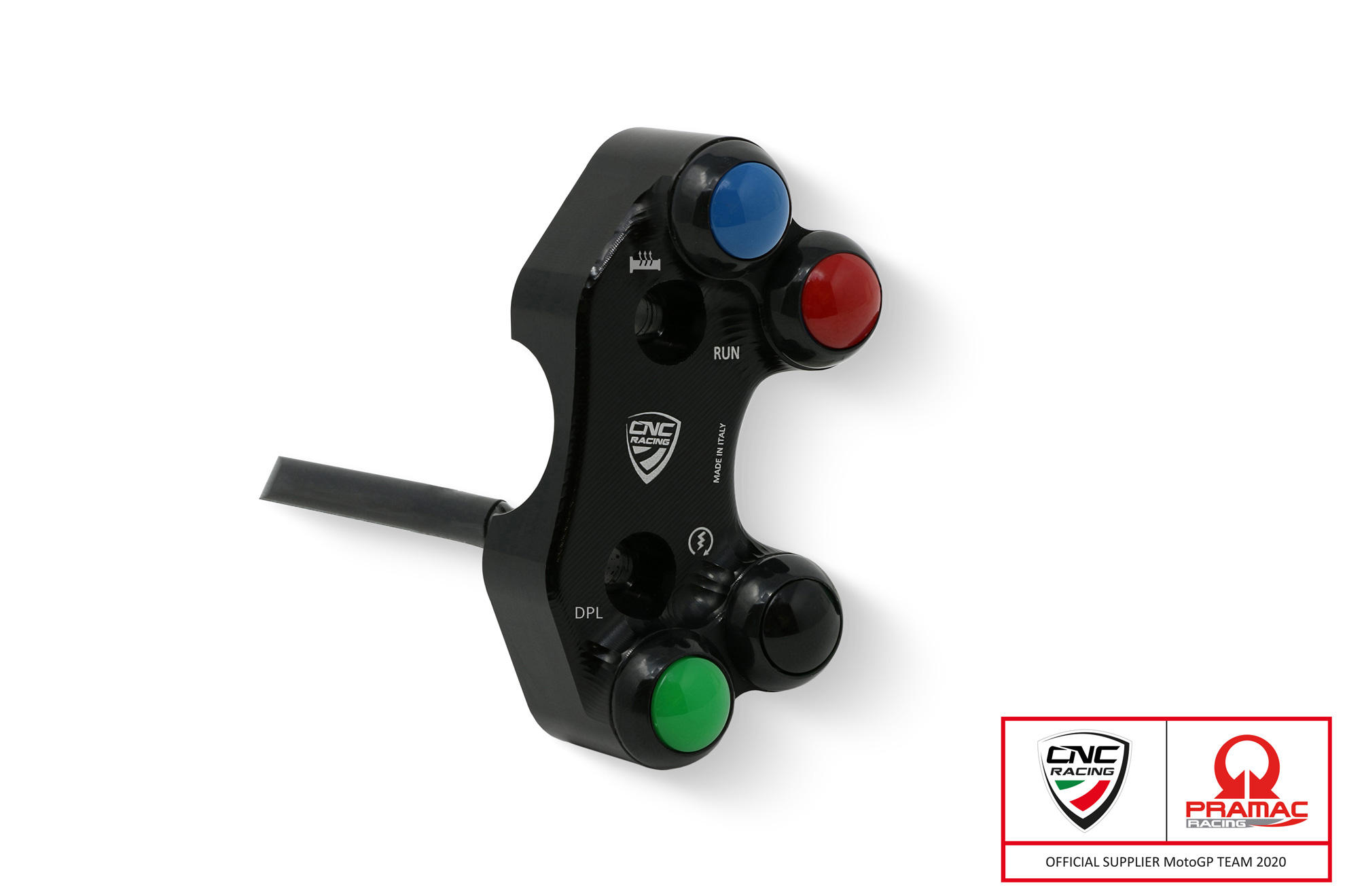 CNC Racing PRAMAC RACING LIMITED EDITION Right Hand Side Billet Switch for use with OE & Brembo RCS Brake Master Cylinders for Ducati Streetfighter V4 / S CNC Racing PRAMAC RACING LIMITED EDITION Right Hand Side Billet Switch for use with OE & Brembo RCS Brake Master Cylinders for Ducati Streetfighter V4 / S